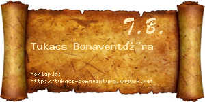 Tukacs Bonaventúra névjegykártya